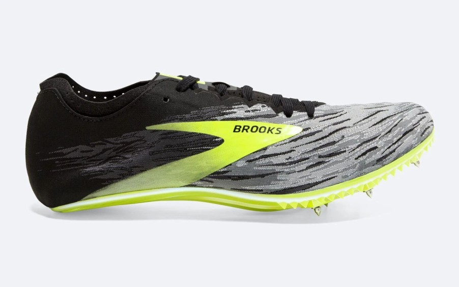 * Brooks Uni Qw-K V4 (081 Black/Grey/Nightlife) Footwear