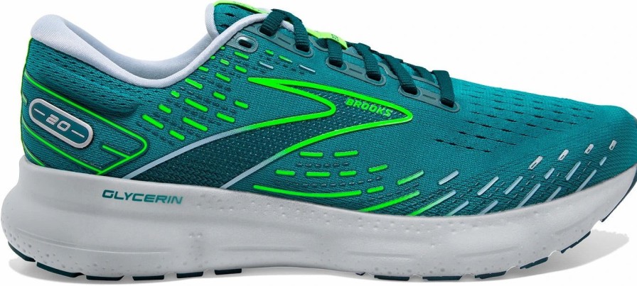 * Brooks Men'S Glycerin 20 (386 Kayaking/Heron/Green Gecko) Footwear