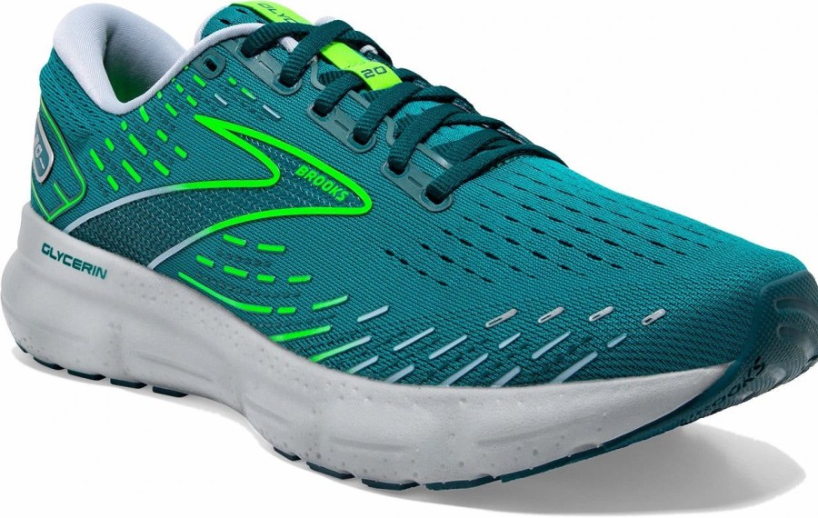 * Brooks Men'S Glycerin 20 (386 Kayaking/Heron/Green Gecko) Footwear