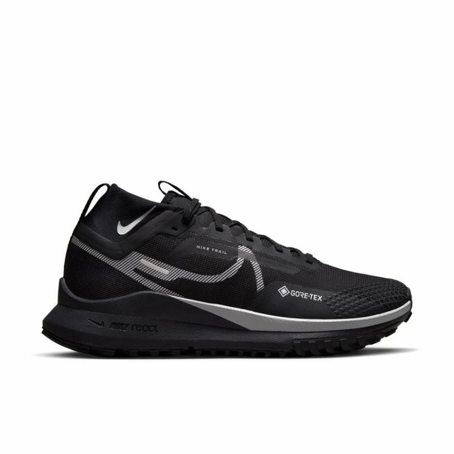 * Nike Men'S React Pegasus Trail 4 Gore-Tex (001 Black/Wolf Grey/Reflective Silver) Footwear