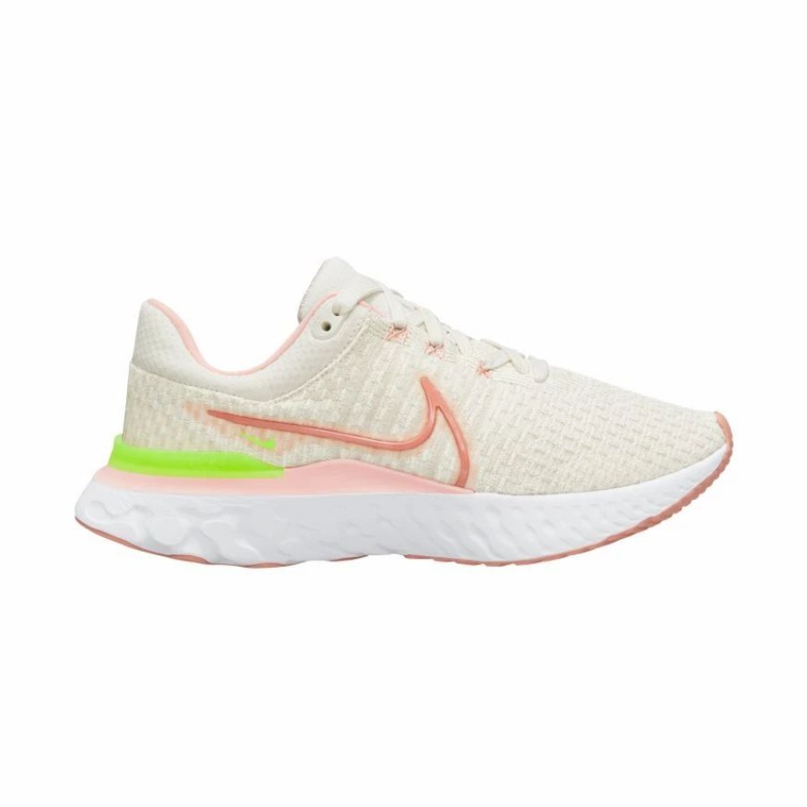 * Nike Women'S React Infinity Run Flyknit 3 (102 Sail/Light Madder Root/Atmosphere) Footwear