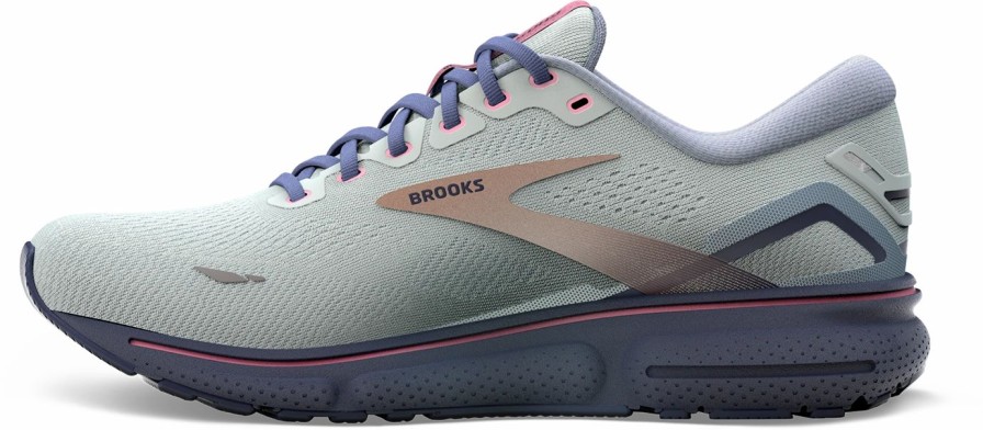 * Brooks Women'S Ghost 15 (492 Spa Blue/Neo Pink/ Copper) Footwear