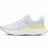 * Nike Women'S React Infinity Run Flyknit 2 (100 White/White/Platinum Tint/Lt Zitron) Footwear