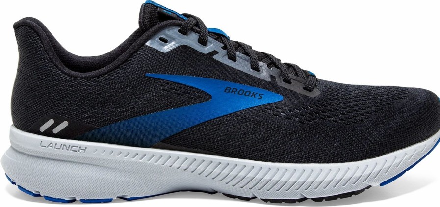 * Brooks Men'S Launch 8 (018 Black/Grey/Blue) Footwear