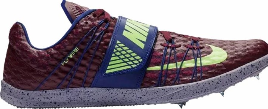 * Nike Uni Triple Jump Elite (600 Bordeaux/Lime Blast) Footwear