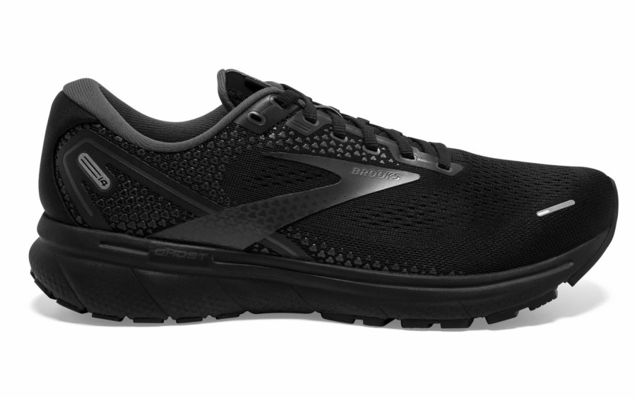 * Brooks Men'S Ghost 14 2E Wide (020 Black/Black/Ebony) Footwear