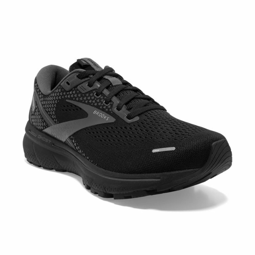 * Brooks Men'S Ghost 14 2E Wide (020 Black/Black/Ebony) Footwear