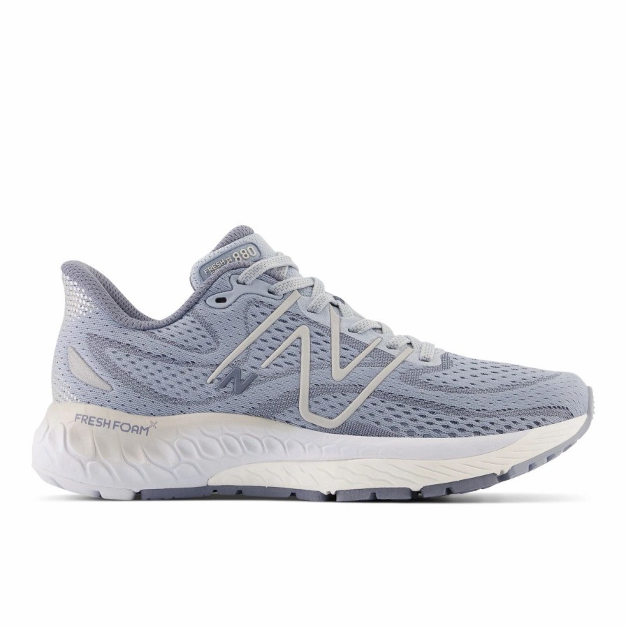 * New Balance Women'S Fresh Foam X 880 V13 Wide (G Light Arctic Grey/Arctic Grey/Light Silver Metallic) Footwear