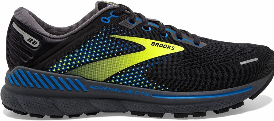 * Brooks Men'S Adrenaline Gts 22 (069 Black/Blue/Nightlife) Footwear