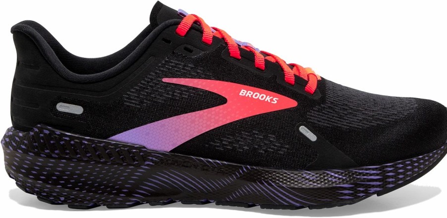 * Brooks Women'S Launch Gts 9 (026 Black/Coral/Purple) Footwear