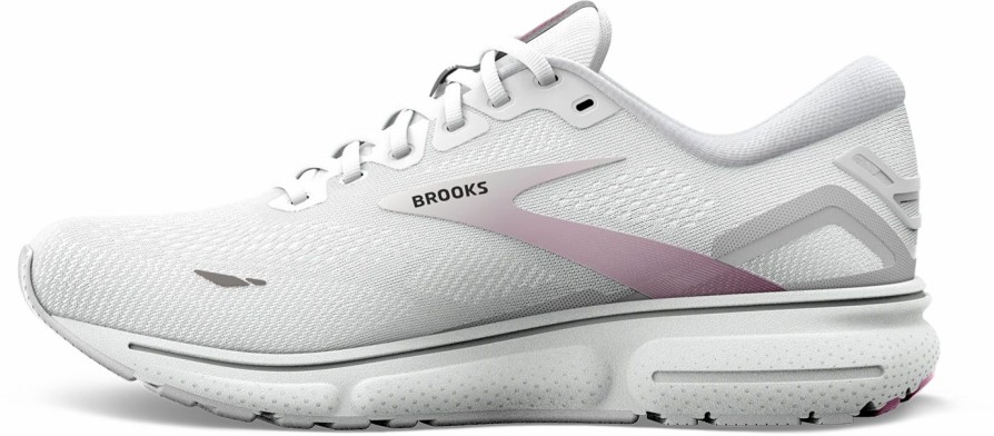 * Brooks Women'S Ghost 15 (195 White/Oyster/Viola) Footwear