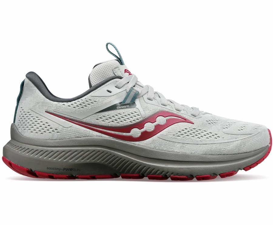 * Saucony Women'S Omni 21 (16 Concrete/Berry) Footwear