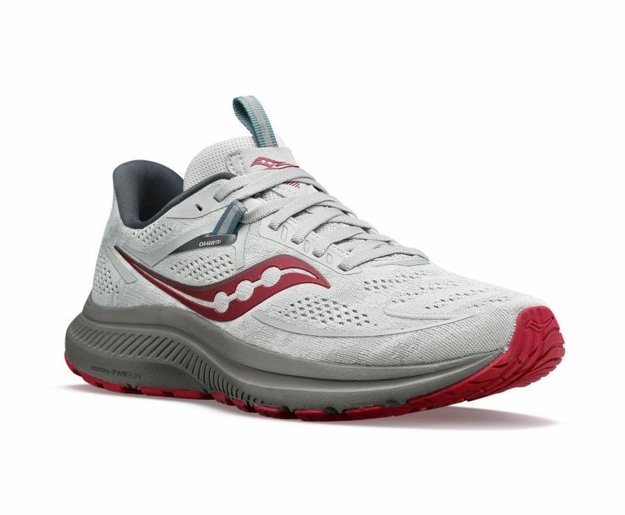 * Saucony Women'S Omni 21 (16 Concrete/Berry) Footwear