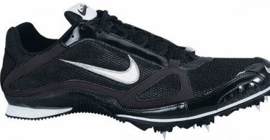 * Nike Men'S Rival Md Iv (011 Black/White/Metallic Silver) Footwear