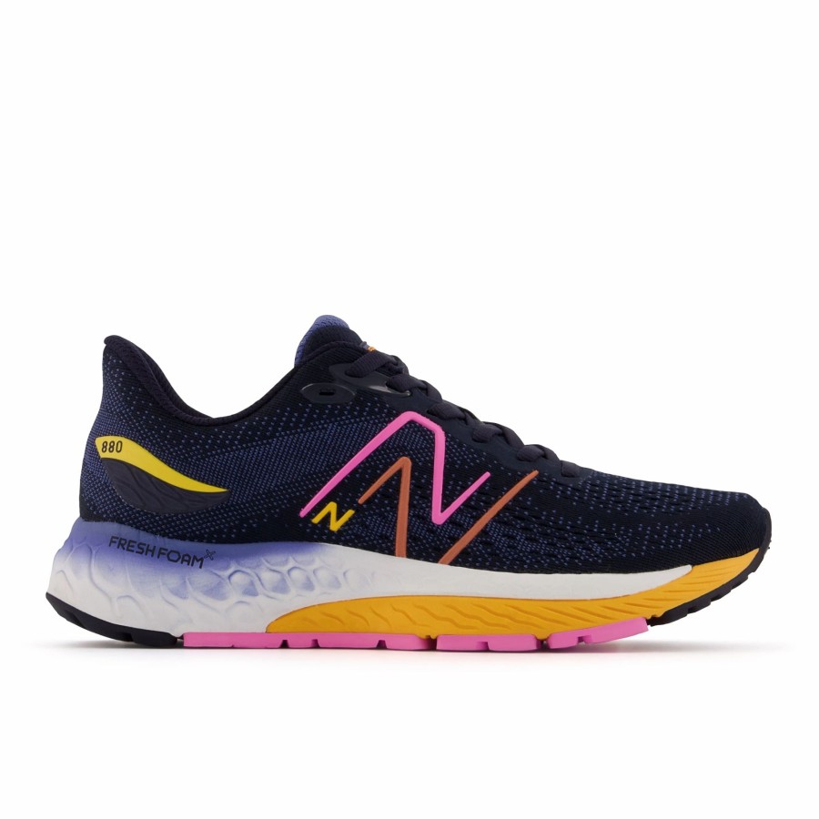 * New Balance Women'S Fresh Foam X 880 V12 (M Eclipse/Vibrant Apricot/Vibrant Pink/Vibrant Orange) Footwear