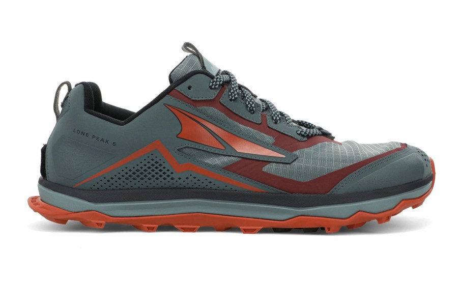 * Altra Men'S Lone Peak 5 (280 Grey/Orange) Footwear