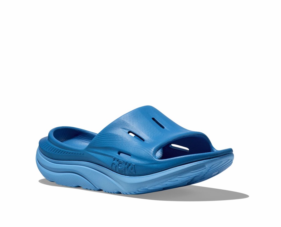 * Hoka U Ora Recovery Slide 3 (Csaa Coastal Sky/All Aboard) Footwear