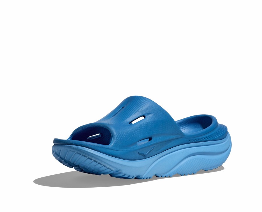 * Hoka U Ora Recovery Slide 3 (Csaa Coastal Sky/All Aboard) Footwear