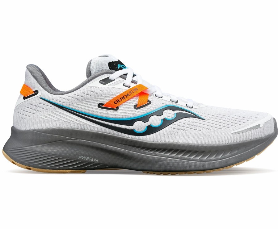 * Saucony Men'S Guide 16 (85 White/Gravel) Footwear