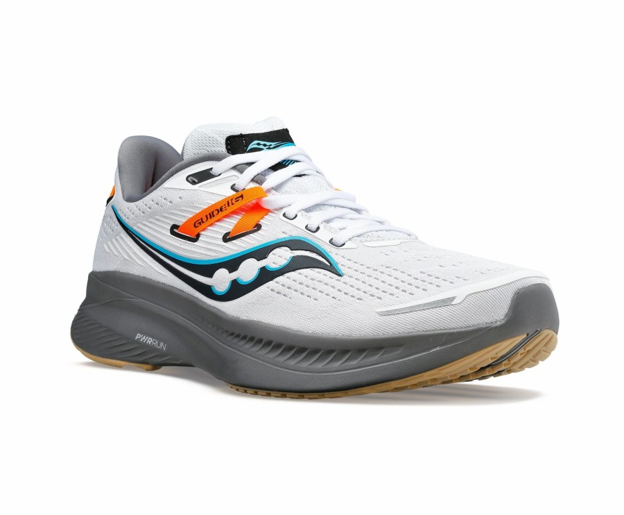 * Saucony Men'S Guide 16 (85 White/Gravel) Footwear