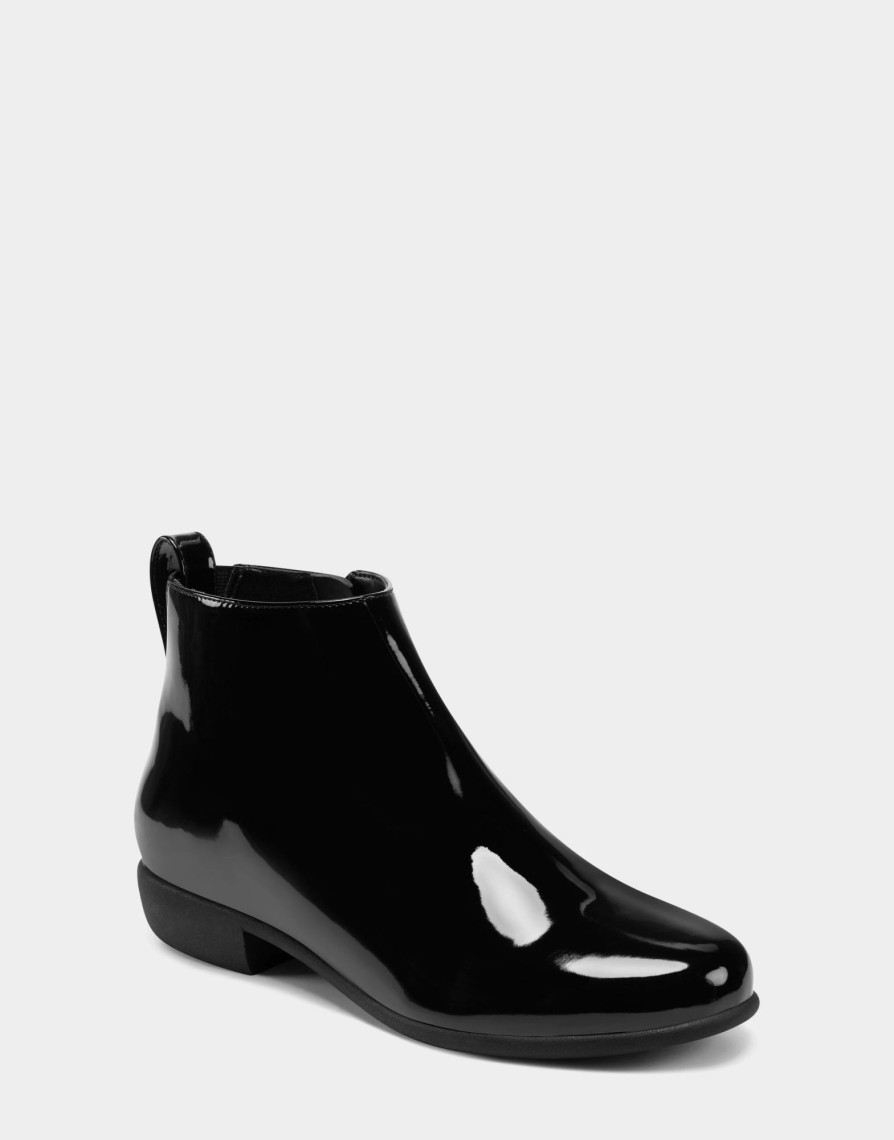 * Aerosoles Sloan Black Patent Ankle Boots