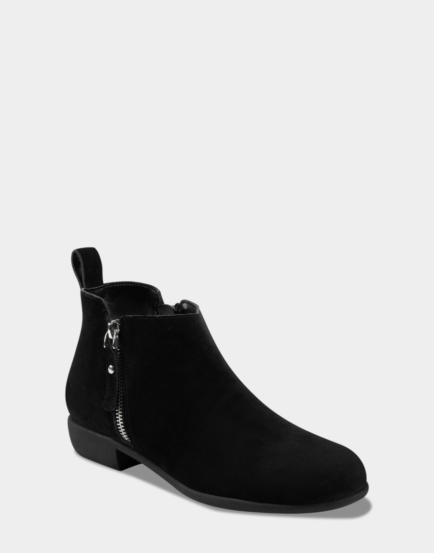 * Aerosoles Stewart Black Suede Ankle Boots