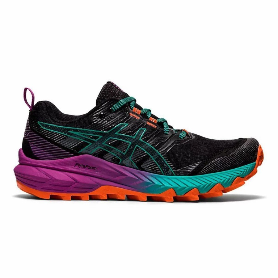 * Asics Women'S Trabuco 9 (002 Black/Baltic Jewel) Footwear