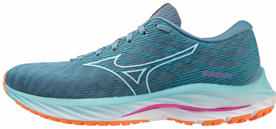 * Mizuno Women'S Wave Rider 26 (5Z00 Antigua Sand/White) Footwear