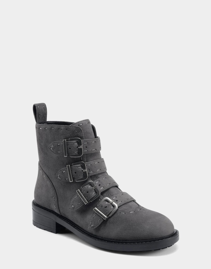 * Aerosoles Aware Arezzo Grey Faux Suede Ankle Boots