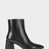 * Aerosoles Irma Black Leather Ankle Boots