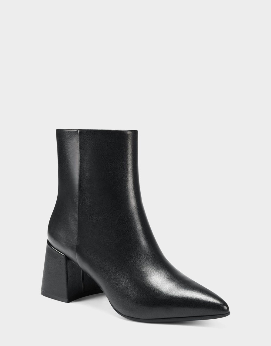 * Aerosoles Irma Black Leather Ankle Boots