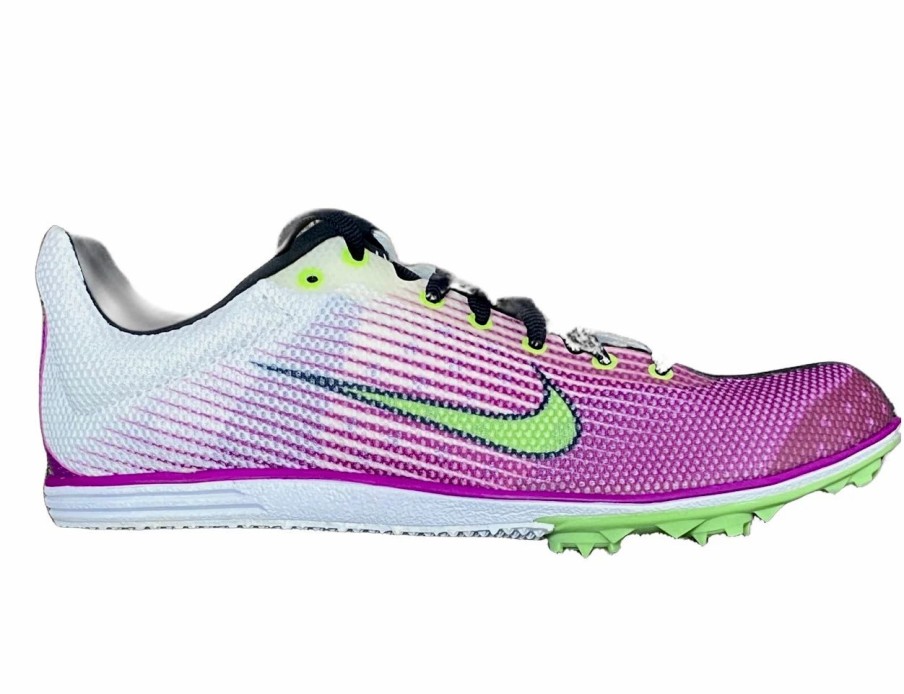 * Nike Women'S Zoom Rival D 7 (105 White/Black-Vivid Grape) Footwear