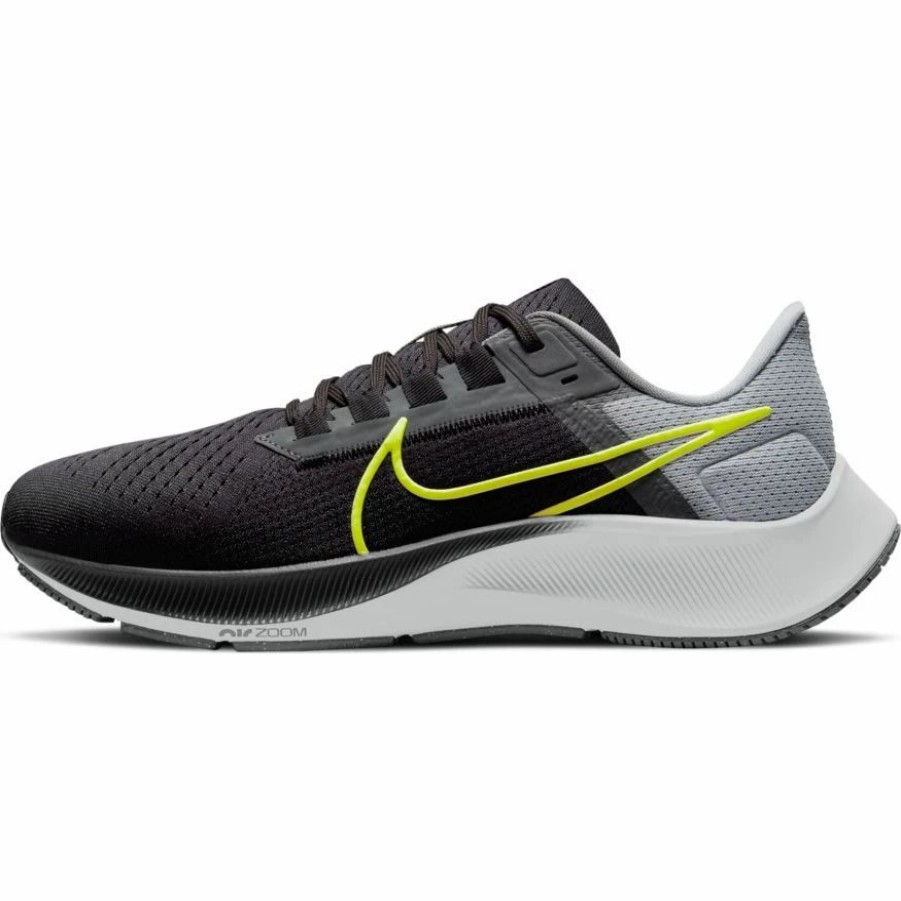 * Nike Men'S Zoom Pegasus 38 (005 Dark Smoke Grey/Volt/Smoke Grey) Footwear