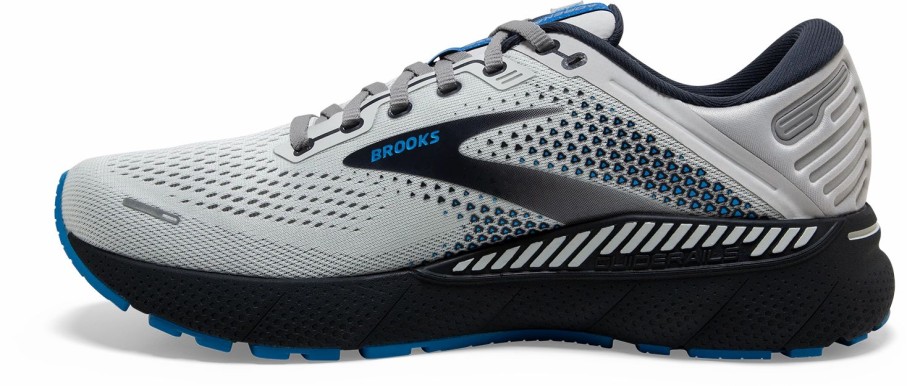 * Brooks Men'S Adrenaline Gts 22 (023 Oyster/India Ink/Blue) Footwear