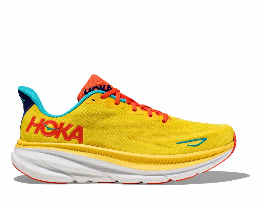 * Hoka Men'S Clifton 9 (Pfmz Passion Fruit/Maize) Footwear