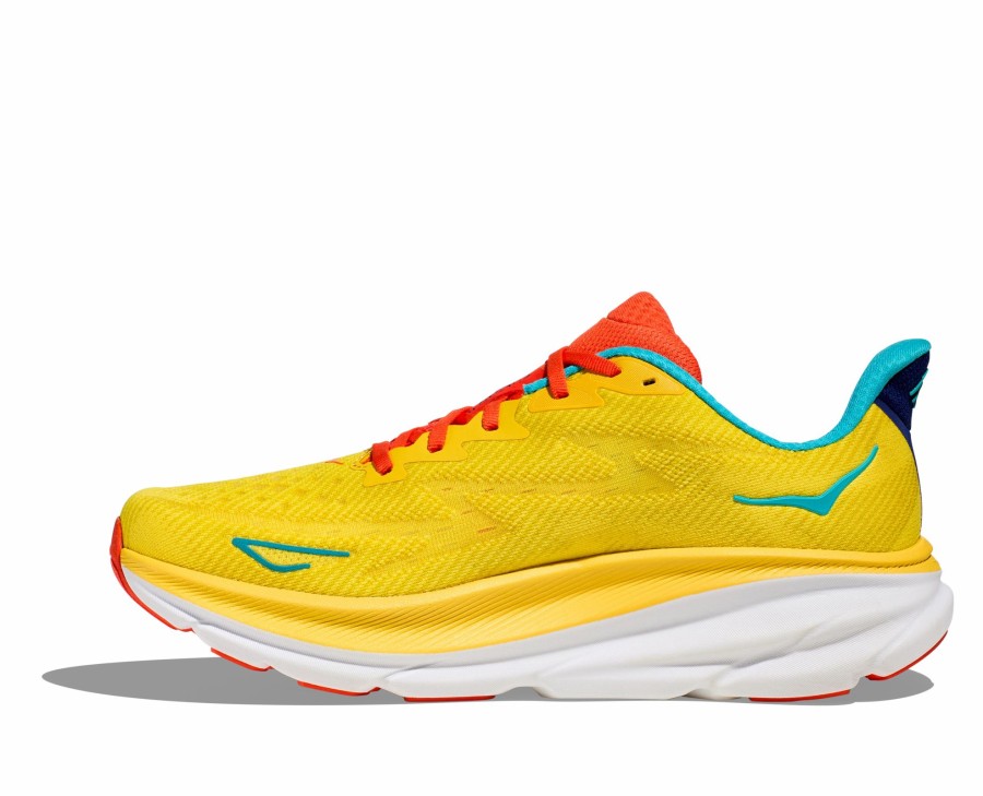 * Hoka Men'S Clifton 9 (Pfmz Passion Fruit/Maize) Footwear