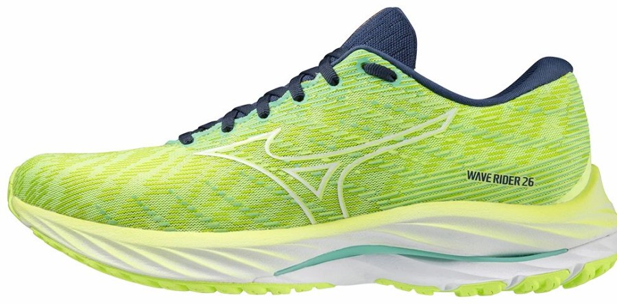 * Mizuno Women'S Wave Rider 26 (4M00 Neo Lime/White) Footwear