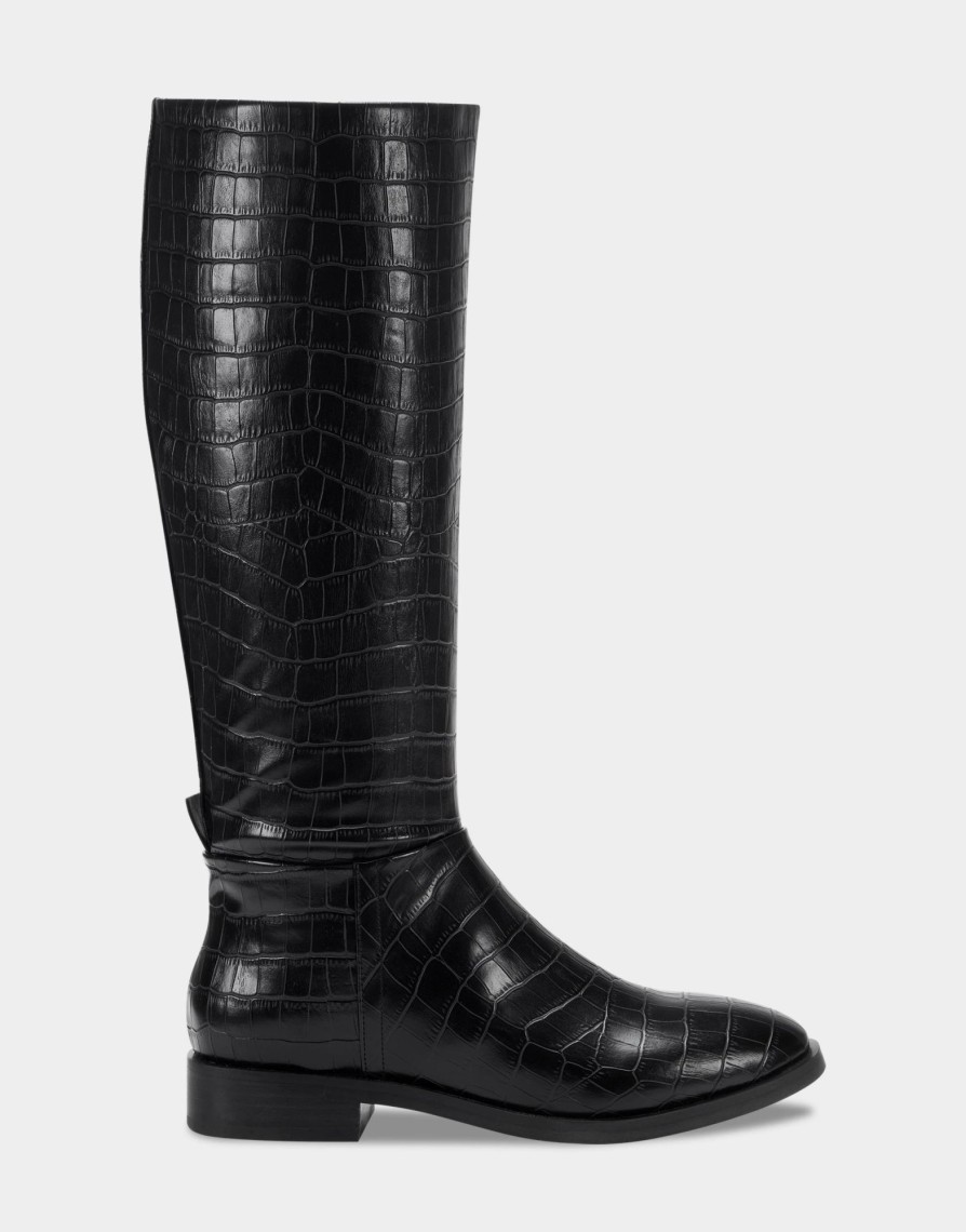 * Aerosoles Berri Black Croco Tall Boots