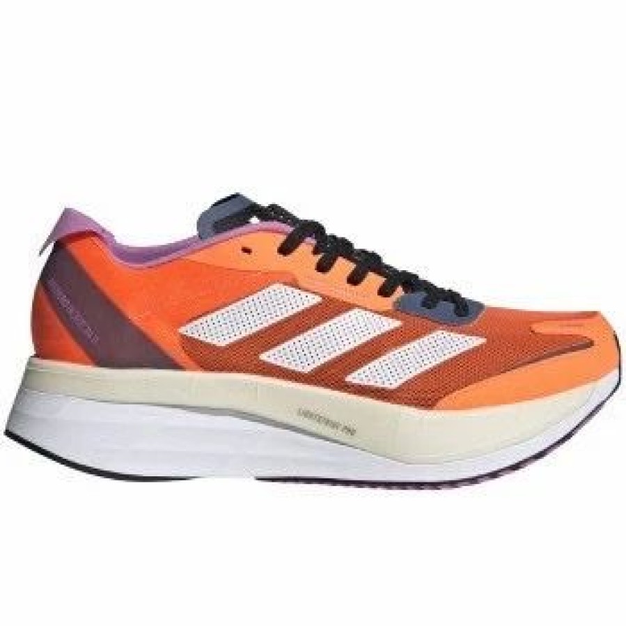 * Adidas Men'S Adizero Boston 11 (Solar Orange/Footwear White/Wonder Steel) Footwear