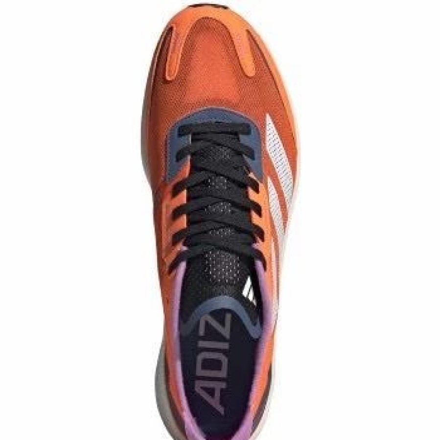 * Adidas Men'S Adizero Boston 11 (Solar Orange/Footwear White/Wonder Steel) Footwear