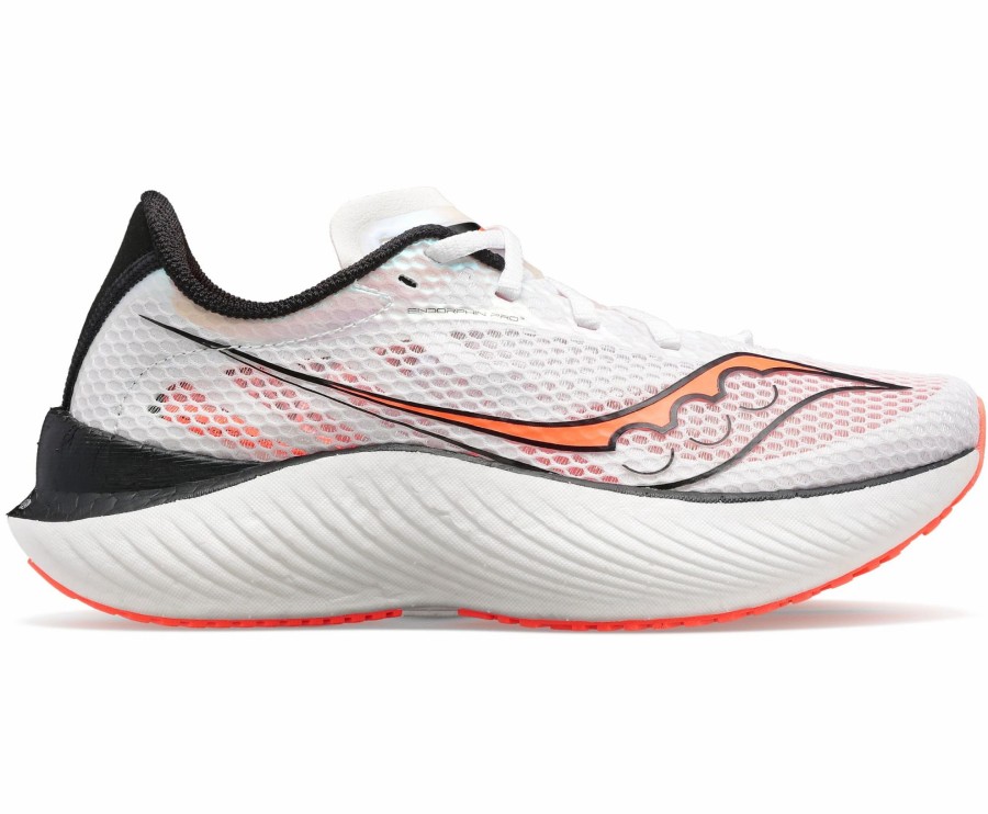 * Saucony Men'S Endorphin Pro 3 (85 Black/White/Vizi Red) Footwear