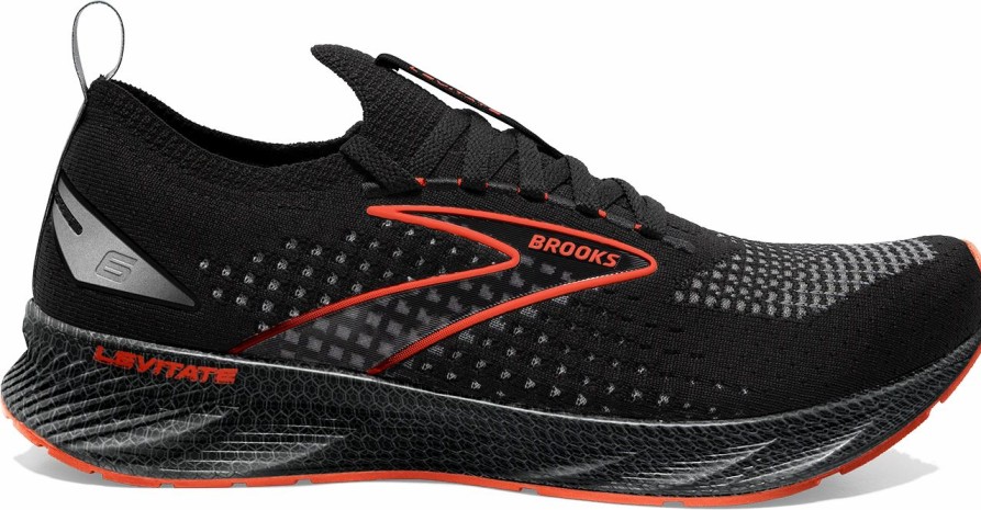 * Brooks Men'S Levitate Stealthfit 6 (090 Black/Spicy Orange) Footwear