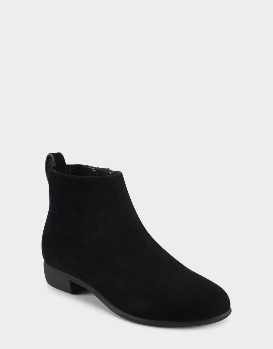 * Aerosoles Spencer Black Suede Ankle Boots