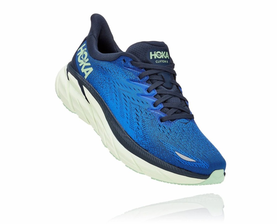 * Hoka Men'S Clifton 8 (Dbos Dazzling Blue/Outer Space) Footwear