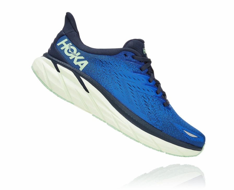 * Hoka Men'S Clifton 8 (Dbos Dazzling Blue/Outer Space) Footwear