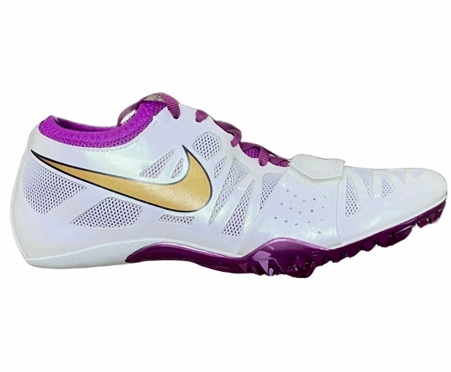 * Nike Women'S Zoom Celar 4 (174 White/Metallic Bronze-Vivid Grape) Footwear