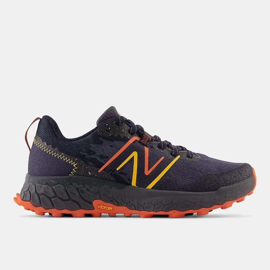 * New Balance Men'S Fresh Foam Hierro V7 (P- Thunder With Vibrant Orange And Vibrant Apricot) Footwear