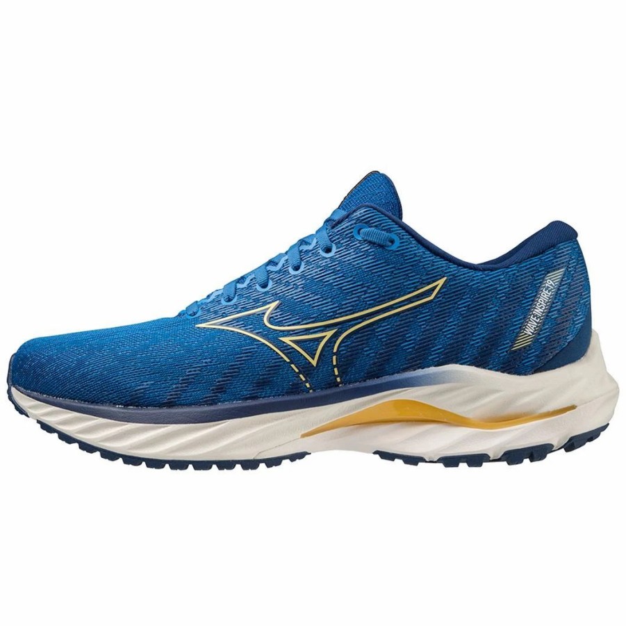 * Mizuno Men'S Wave Inspire 19 (Sk2B Snorkel Blue/Pale Marigold) Footwear