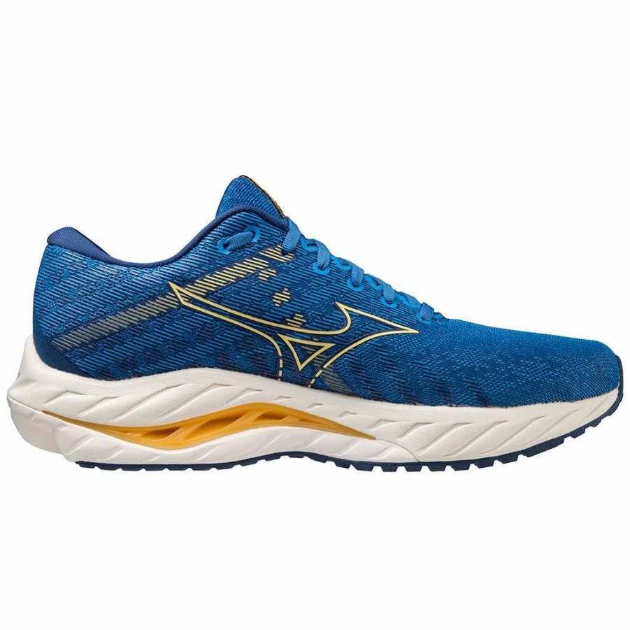 * Mizuno Men'S Wave Inspire 19 (Sk2B Snorkel Blue/Pale Marigold) Footwear