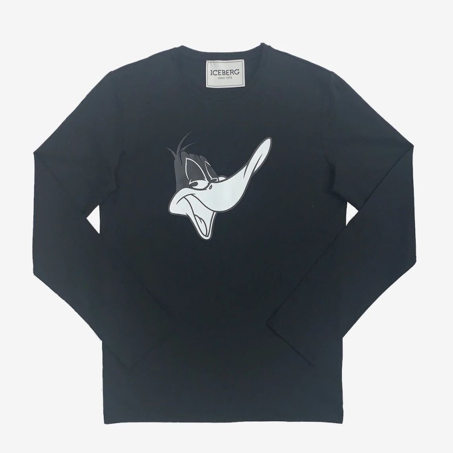 * Iceberg Duck L/S Shirt Jersey Black White Iceberg